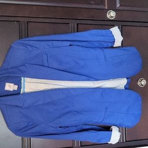 Women's blue and white blazer